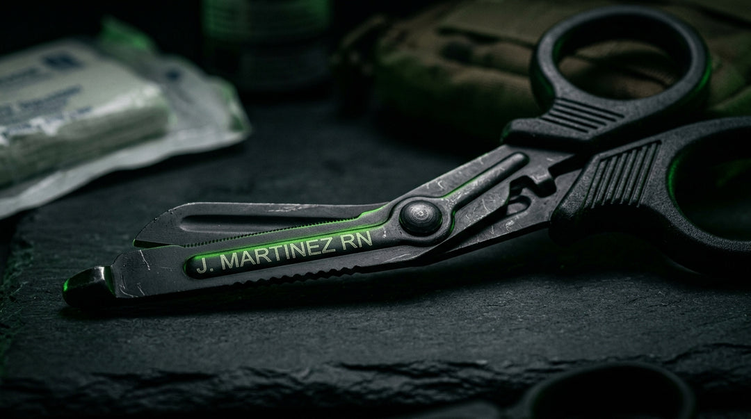 Personalize your trauma shears with your name — ONE SHEAR custom engraving