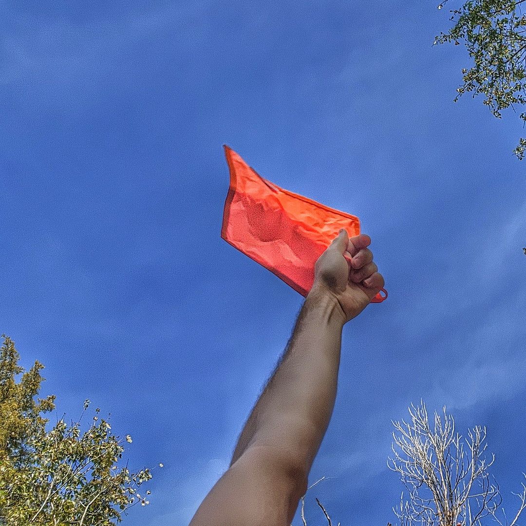 Marker Mat - Fluorescent Signaling Panel on Ripstop Pocket Hank