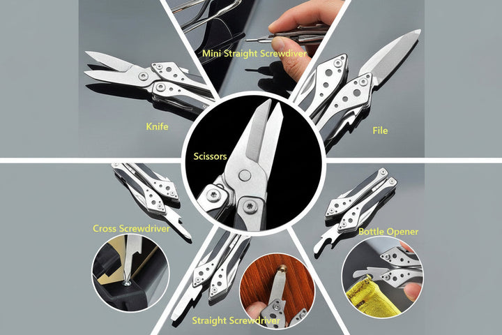 Scissors Multi-Tool &amp; Pliers Keychain