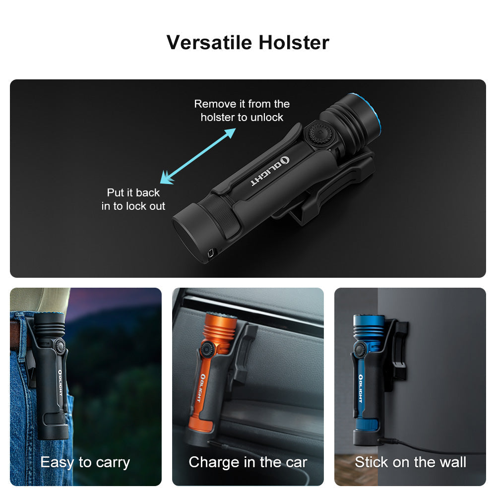 Olight Seeker 4 Pro Rechargeable Flashlight 4600 Lumens Black