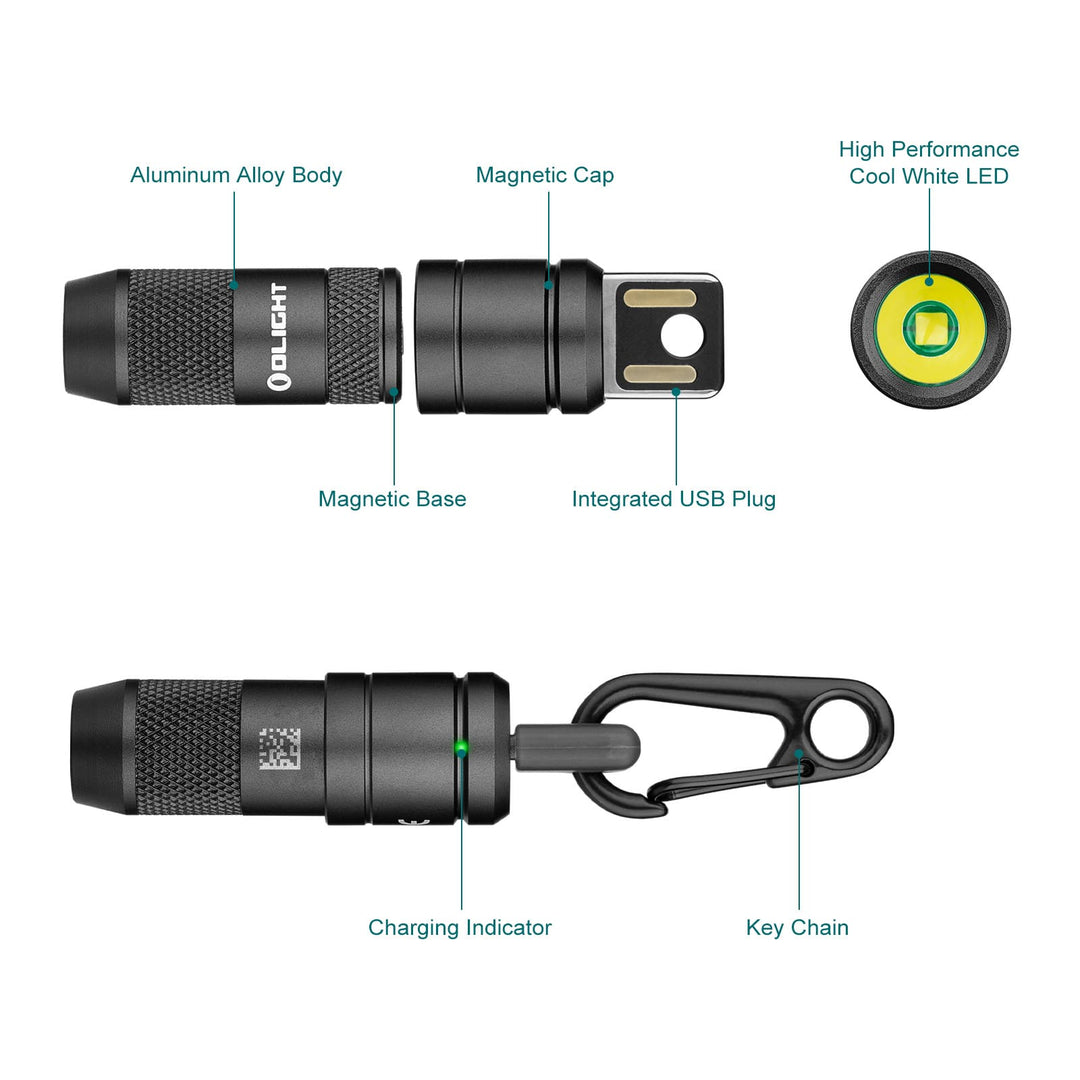 best keychain led rechargeable flashlight Olight iMini 2 Rechargeable Magnetic Mini Flashlight 50 Lumens EDC Keychain Light
