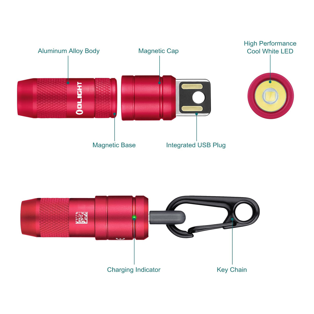 best keychain rechargeable flashlight Olight iMini 2 Rechargeable Magnetic Mini Flashlight 50 Lumens EDC Keychain Light