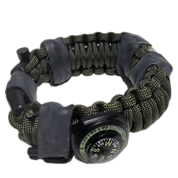 The Escape Evade Pathfinder: Military & Tactical Strap w/ SERE kit, Compass, Kevlar Saw, Cuff Key.