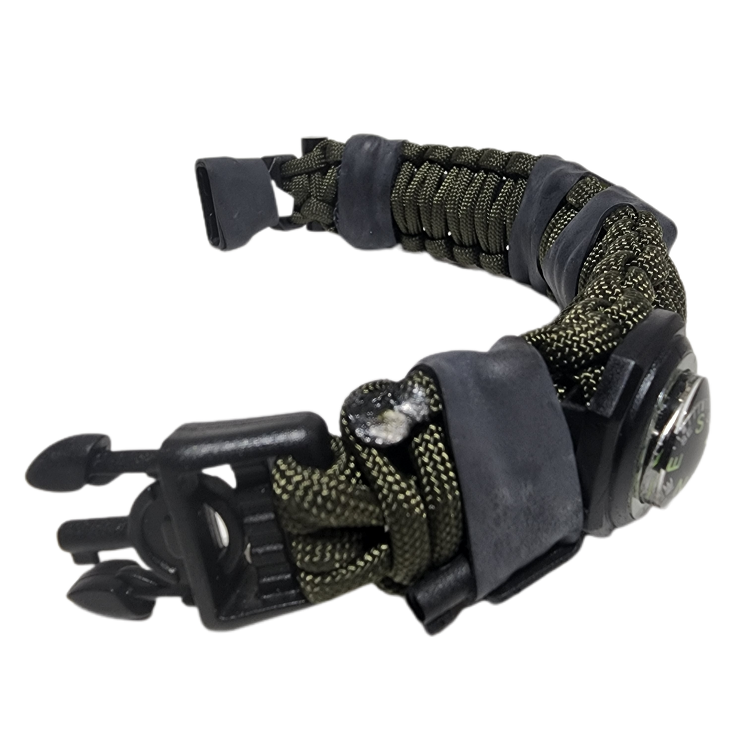 The Escape Evade Pathfinder: Military & Tactical Strap w/ SERE kit, Compass, Kevlar Saw, Cuff Key.