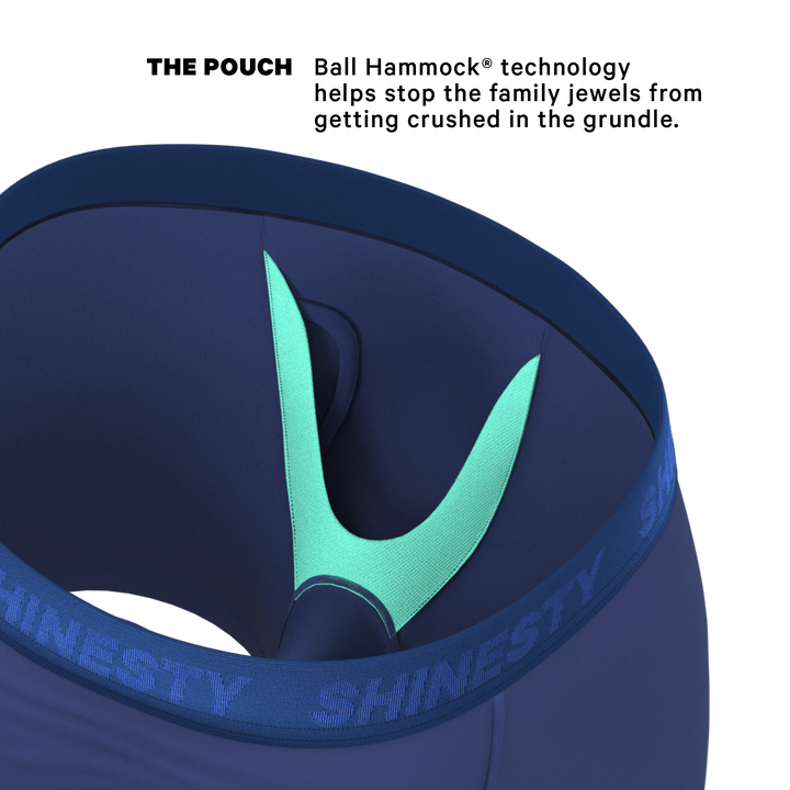 The Bloom Moon | Tonal Navy Ball Hammock® Pouch Underwear With Fly