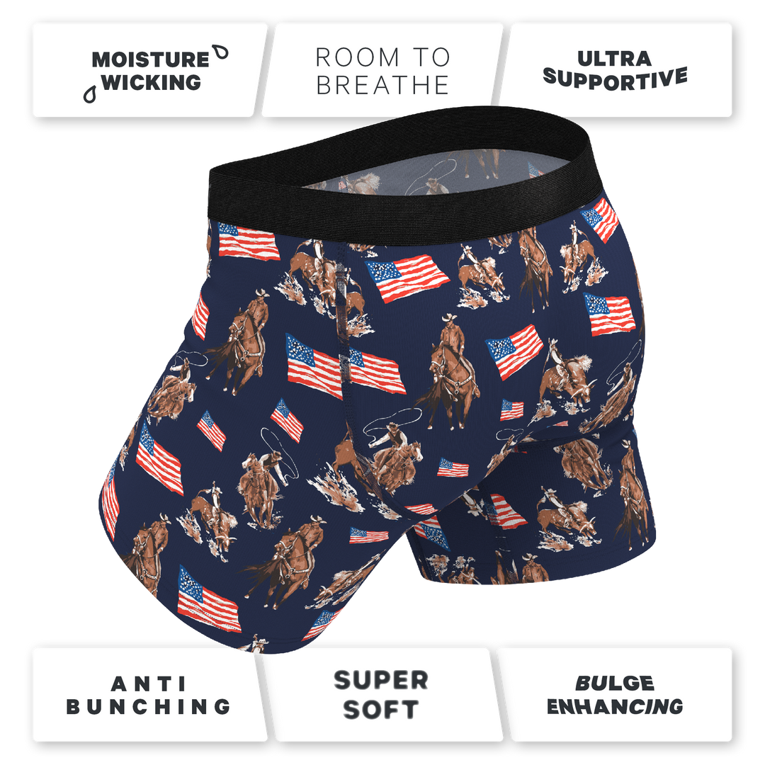 The Bootstraps &amp; Chaps | Americana Cowboy Ball Hammock® Pouch Underwear With Fly