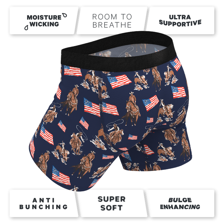The Bootstraps &amp; Chaps | Americana Cowboy Ball Hammock® Pouch Underwear With Fly