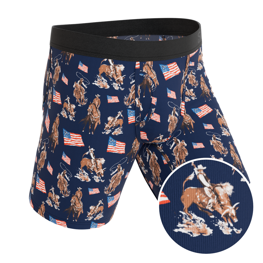 The Bootstraps &amp; Chaps | Americana Cowboy Long Leg Ball Hammock® Pouch Underwear With Fly
