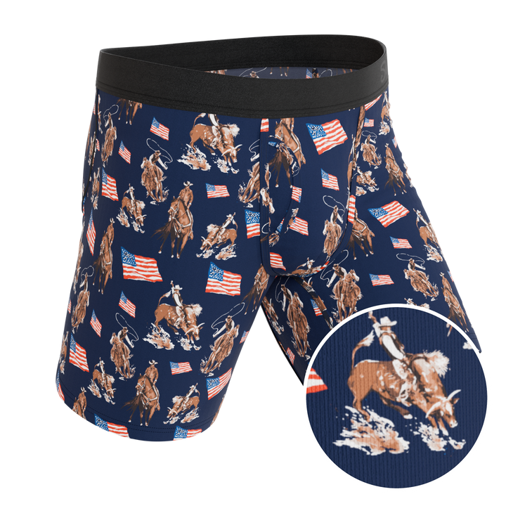 The Bootstraps &amp; Chaps | Americana Cowboy Long Leg Ball Hammock® Pouch Underwear With Fly