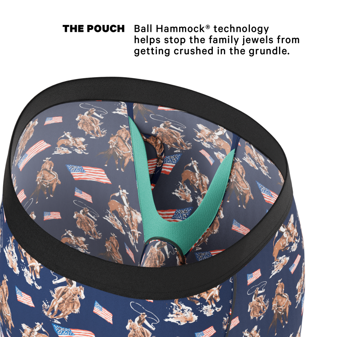 The Bootstraps &amp; Chaps | Americana Cowboy Long Leg Ball Hammock® Pouch Underwear With Fly