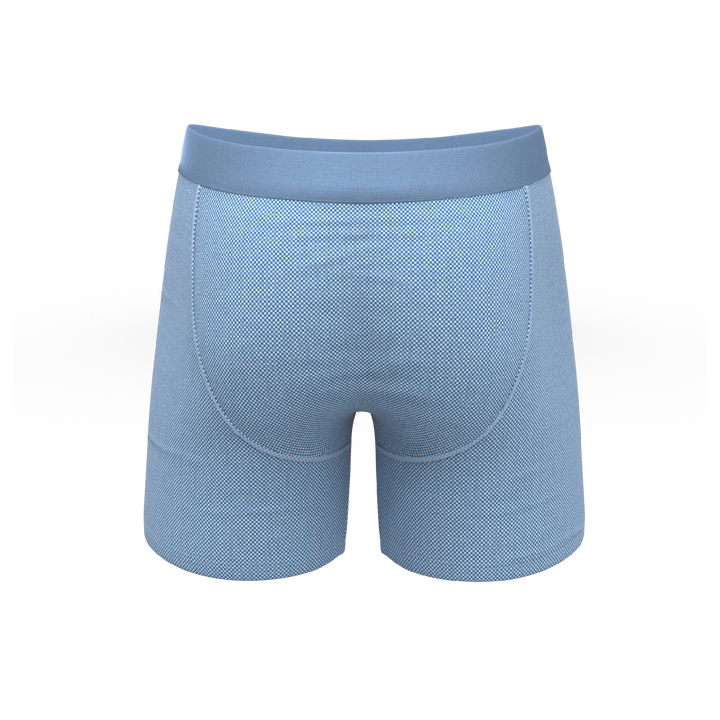The Chambray All Day | Blue Chambray Ball Hammock® Pouch Underwear With Fly