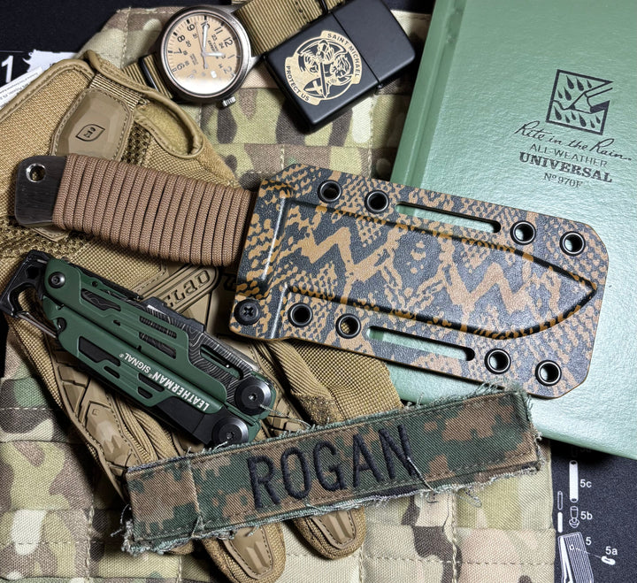 ROGAN Field Knife (Everglades Edition🐊 🐍🌴) comes with belt clip