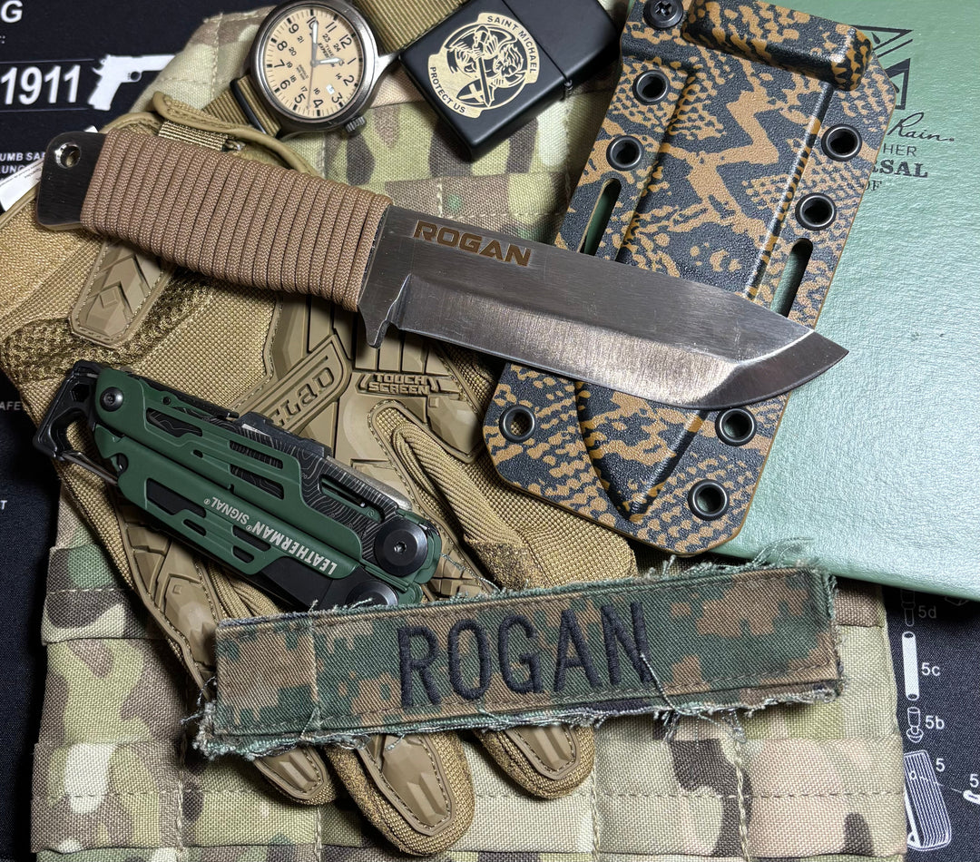 ROGAN Field Knife (Everglades Edition🐊 🐍🌴) comes with belt clip