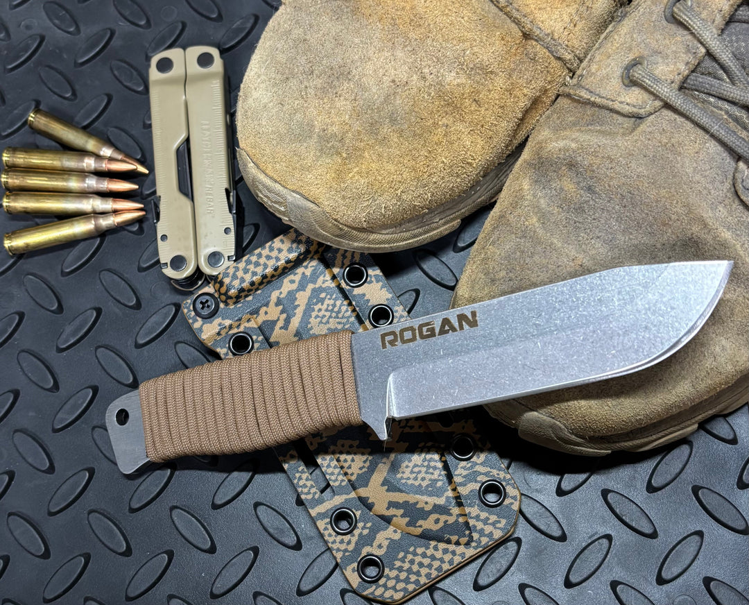 ROGAN Field Knife (Everglades Edition🐊 🐍🌴) comes with belt clip