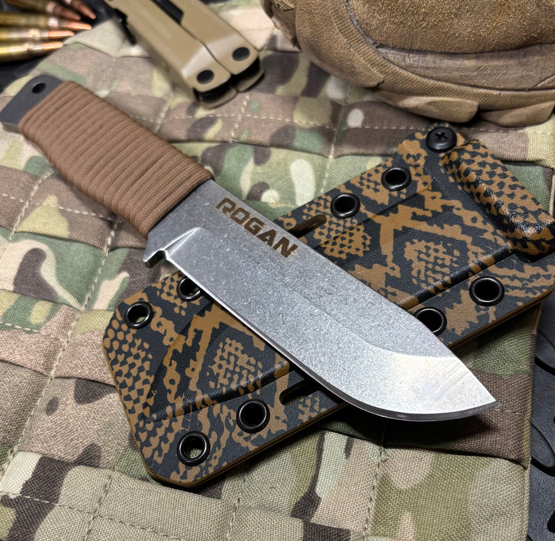 ROGAN Field Knife (Everglades Edition🐊 🐍🌴) comes with belt clip