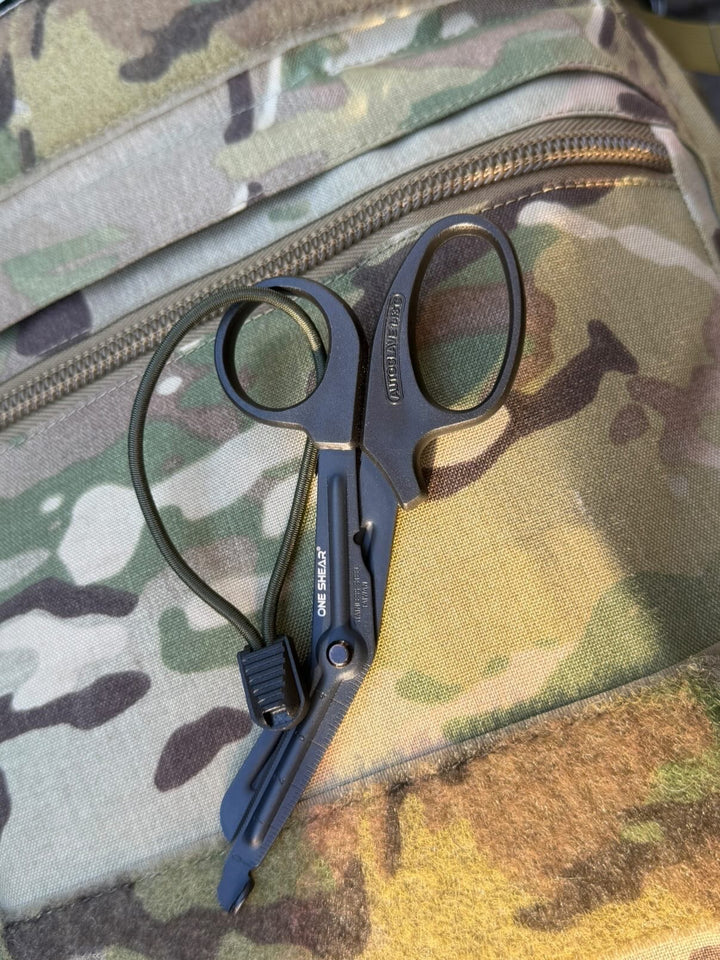 ONE SHEAR x Precision with Purpose Shock cord retention system