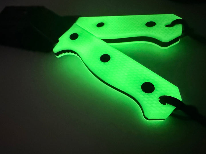 Compact R4A - Ready 4 Action Knife / D2 Fixed Blade ( UGM GLOW Scales ) 🔥 New 🔥