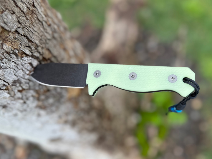 Compact R4A - Ready 4 Action Knife / D2 Fixed Blade ( UGM GLOW Scales ) 🔥 New 🔥