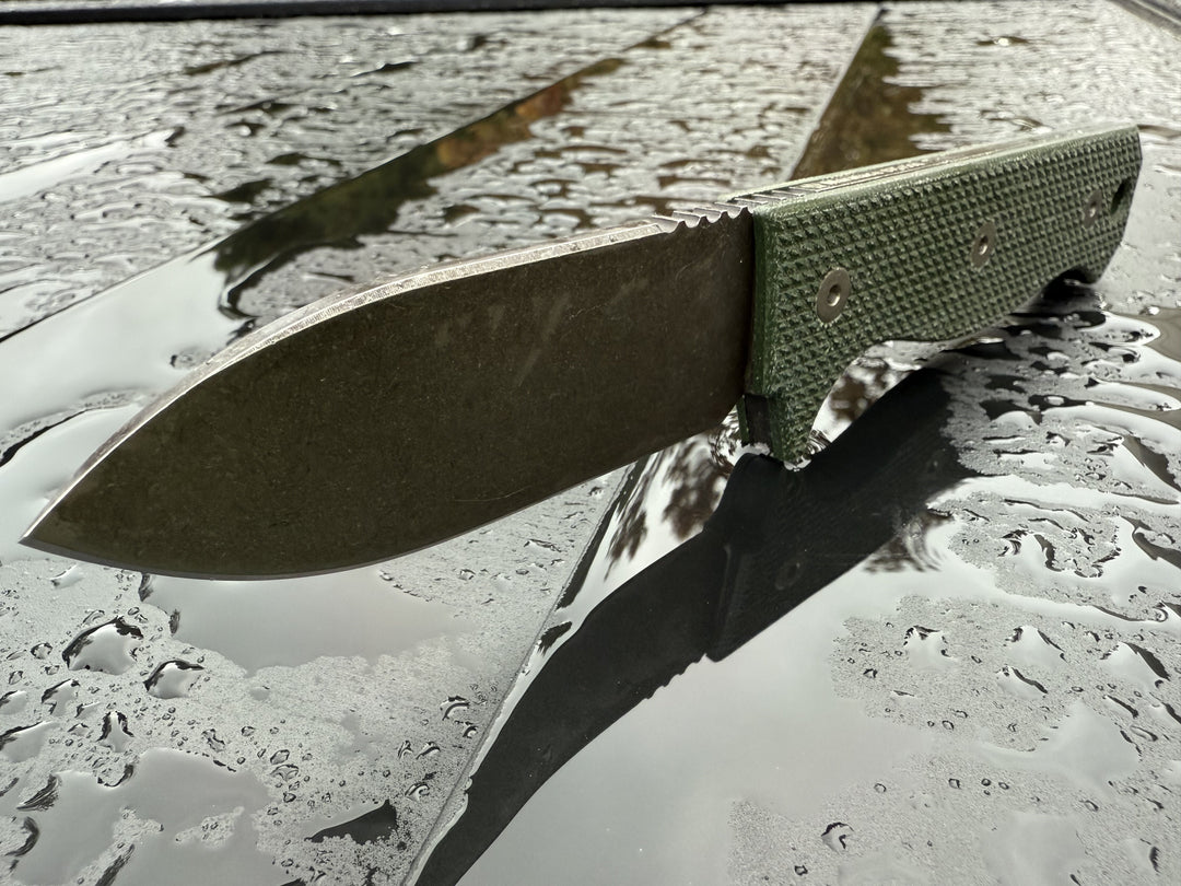 Compact R4A - Ready 4 Action Knife / D2 Fixed Blade ( MICARTA Scales ) 🔥 New 🔥
