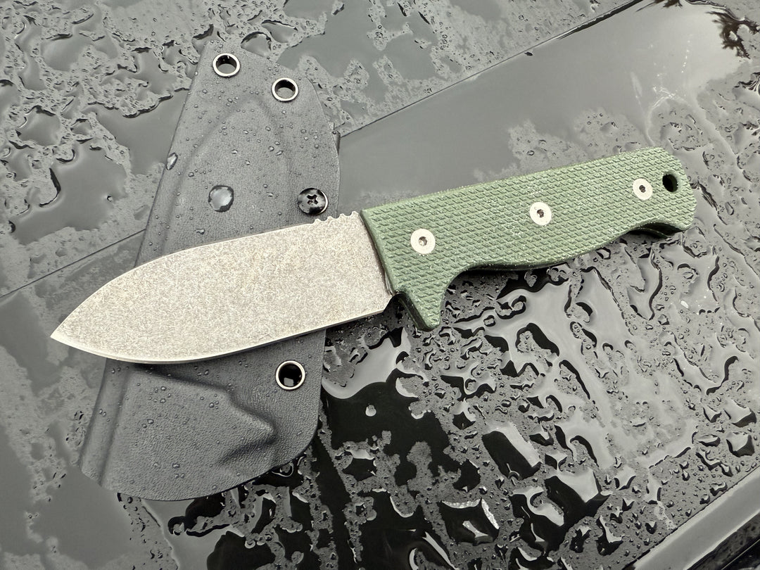 Compact R4A - Ready 4 Action Knife / D2 Fixed Blade ( MICARTA Scales ) 🔥 New 🔥