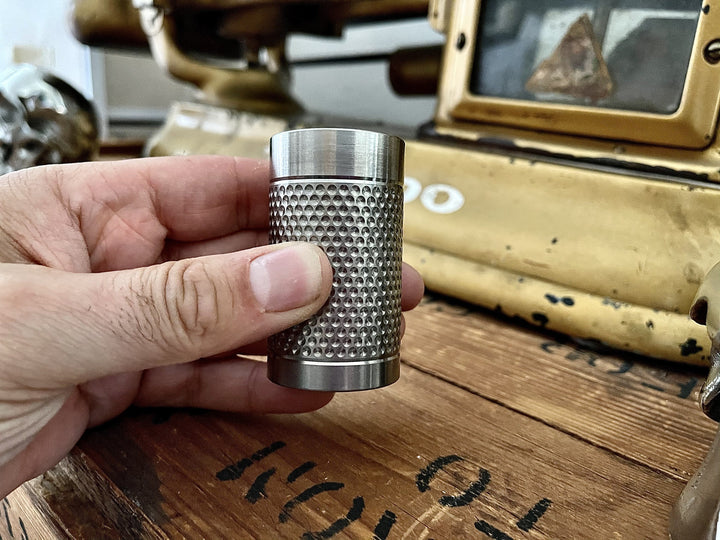 Big Shot - Machined Titanium 2 Oz Glass