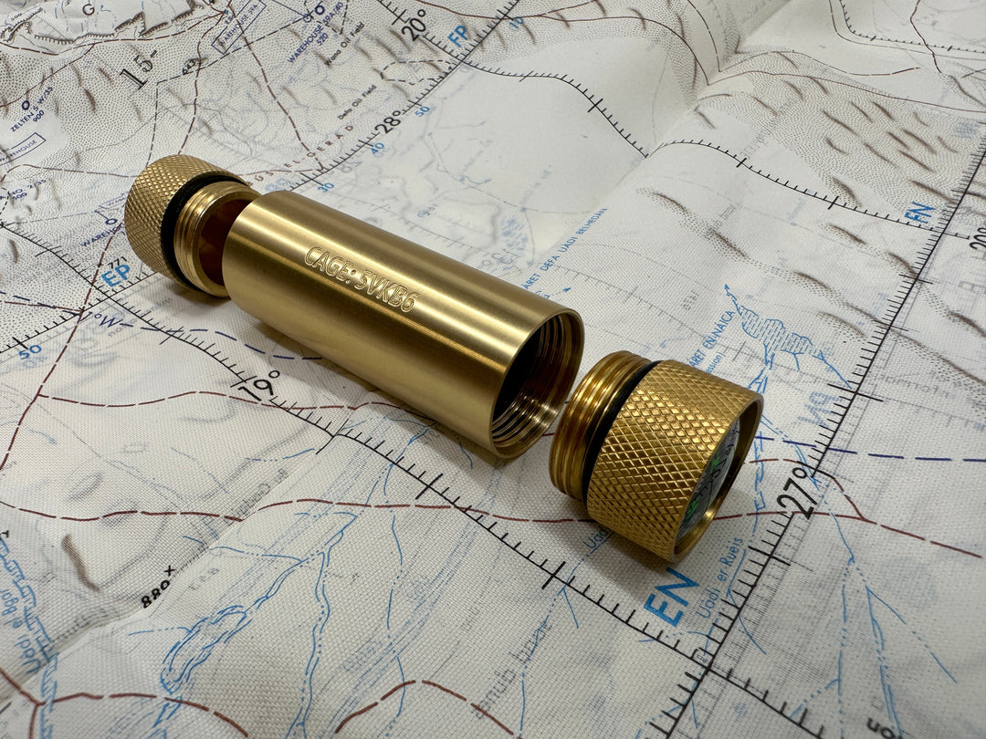 Brass Match &amp; Compass Capsule - Gen 2