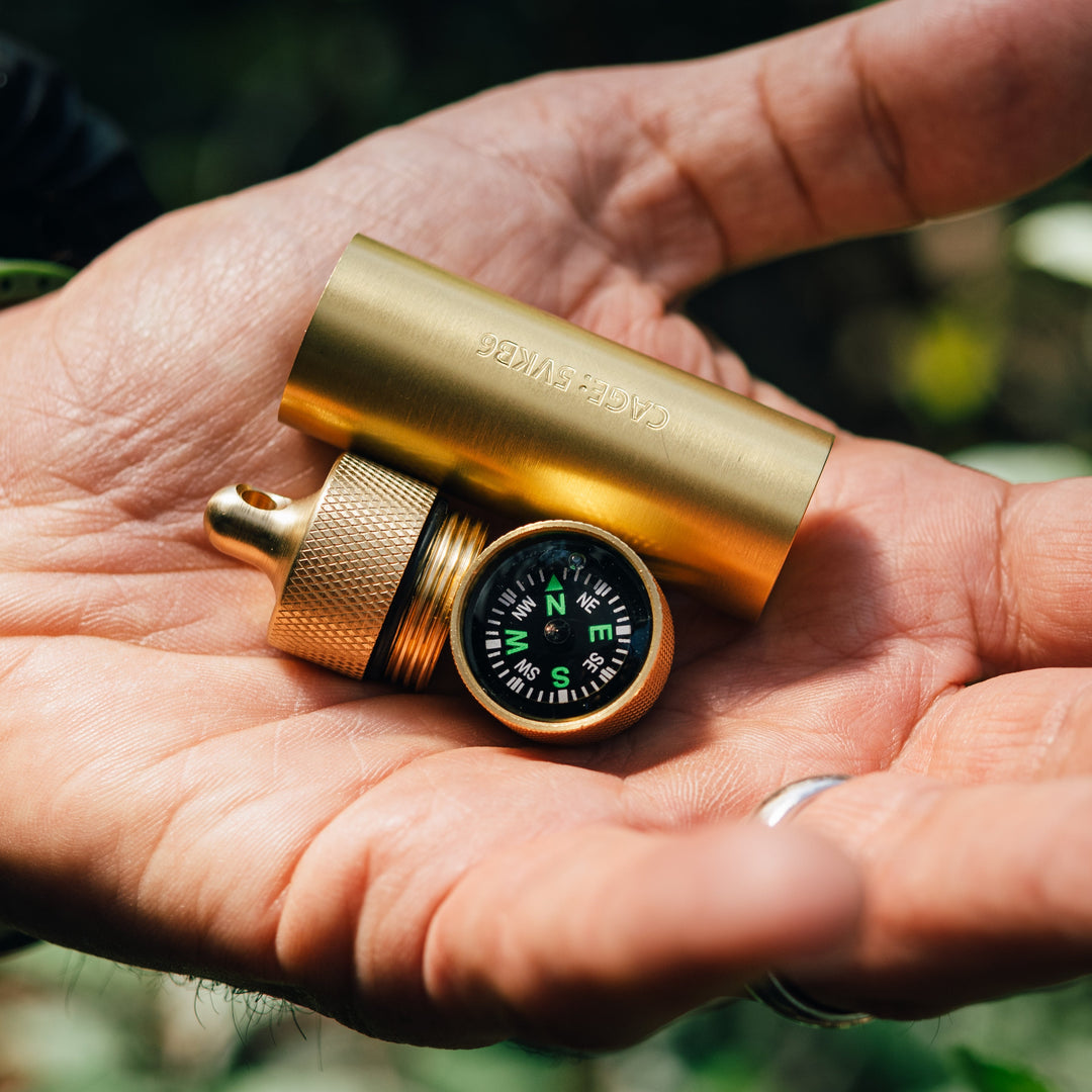 Brass Match &amp; Compass Capsule - Gen 2