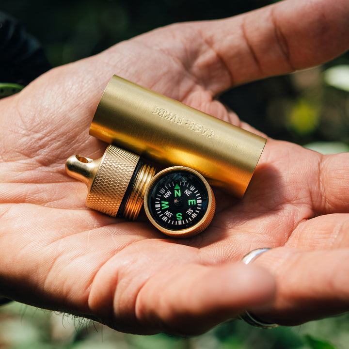 Brass Match &amp; Compass Capsule - Gen 2