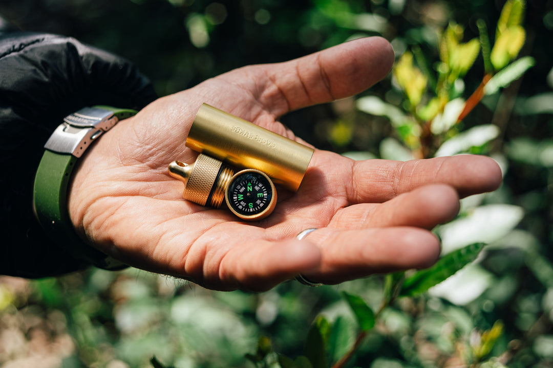 Brass Match &amp; Compass Capsule - Gen 2