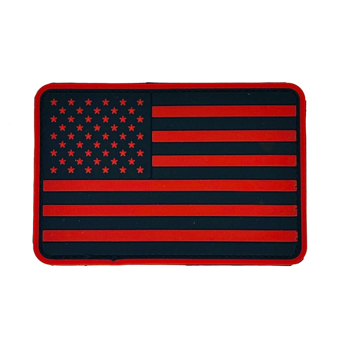 US Flag - Rounded Corners - 2"x3" PVC Patch (USA Made)