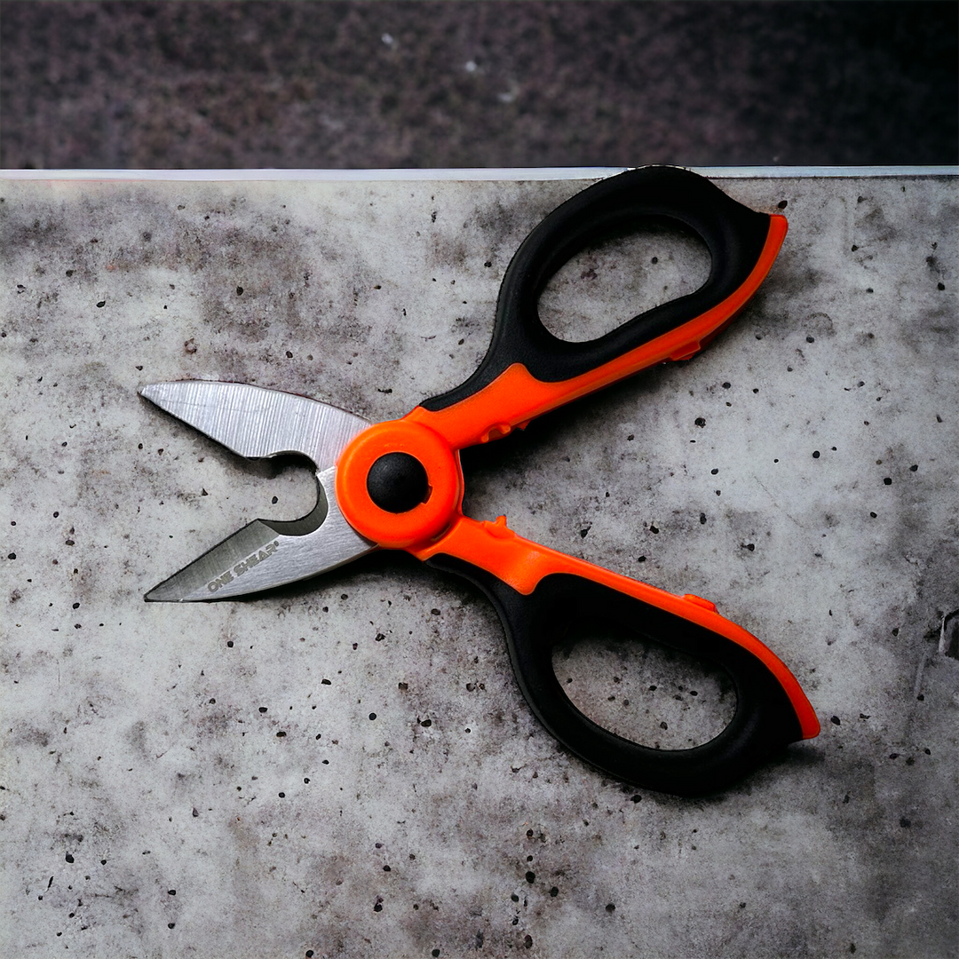 Wire Cutter Pro Snip Orange & Black Electrical Shear | ONE SHEAR®