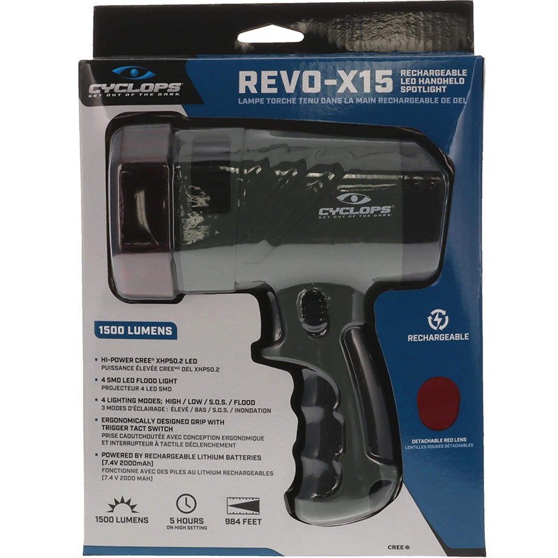 Cyclops Revo X-15 1500 Lumen Rechargeable Spotlight