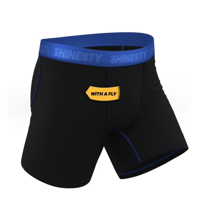The Rhythm &amp; Blues | Black and Blue Ball Hammock® Pouch Underwear With Fly