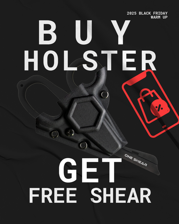 Black Friday Warm-Up: FREE OS V2 Black Shear with Holster Purchase