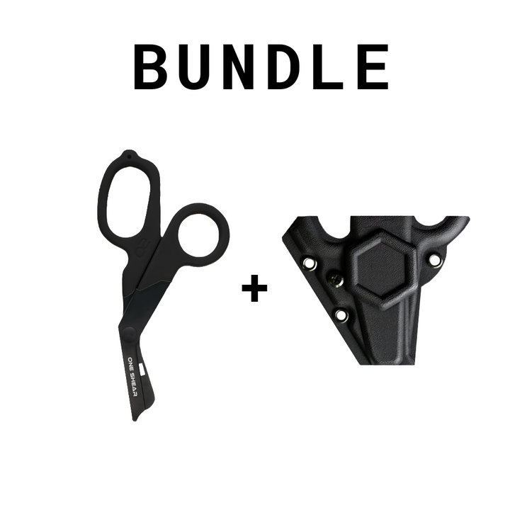 BUNDLE ONE SHEAR® V2 Black Shear + Black Kydex Holster