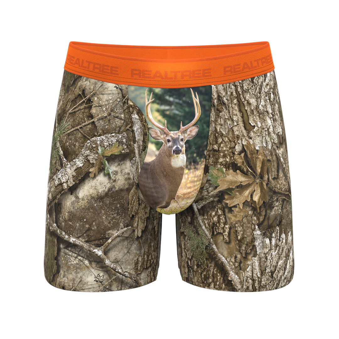 The Wild Game | Realtree x Shinesty Neon Orange Ball Hammock® Pouch Underwear With Fly