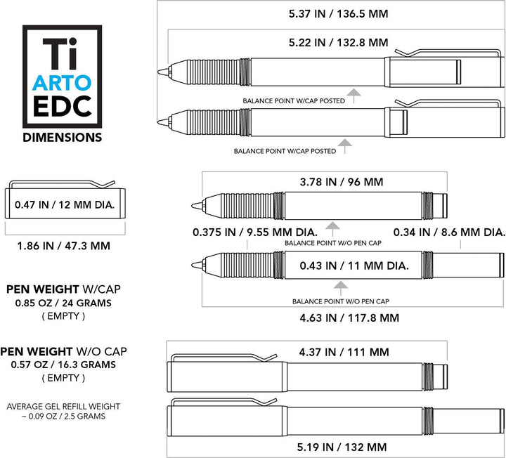 Ti Arto EDC : The Ultimate Refill Friendly Everyday Carry Pen