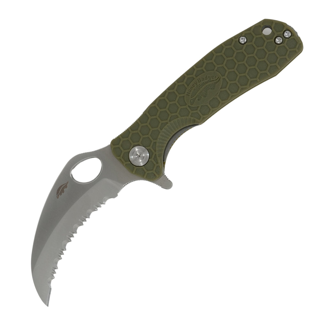 HB1133 Medium Claw Serrated Green - Side Profile