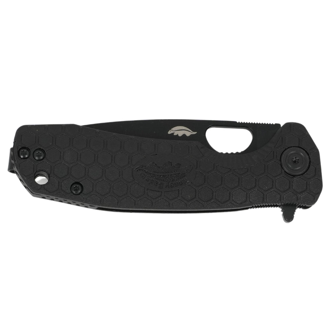 HB1348 Medium Drop Point Black DLC - Closed