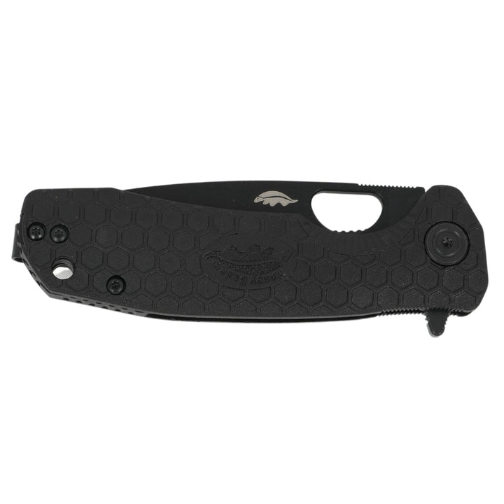 HB1348 Medium Drop Point Black DLC - Closed