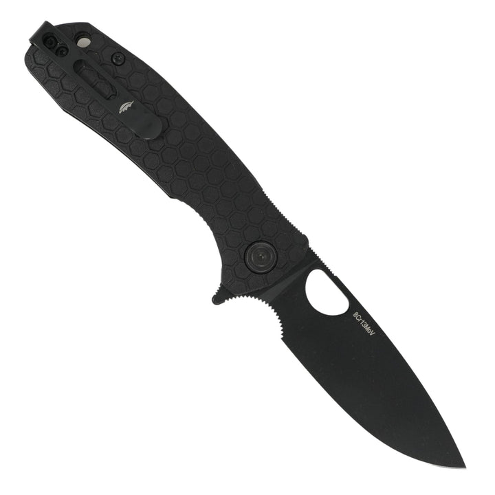 HB1348 Medium Drop Point Black DLC - Detail