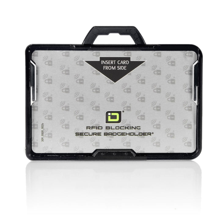 Secure Badge Holder BloxProx ™ Lite LANDSCAPE - Protects 125Khz HID Prox - 1 ID Card Holder