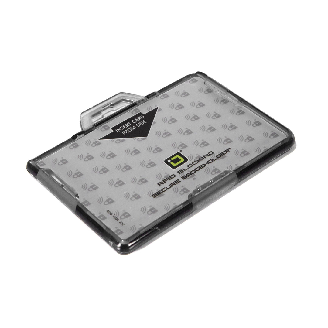 Secure Badge Holder BloxProx ™ Lite LANDSCAPE - Protects 125Khz HID Prox - 1 ID Card Holder