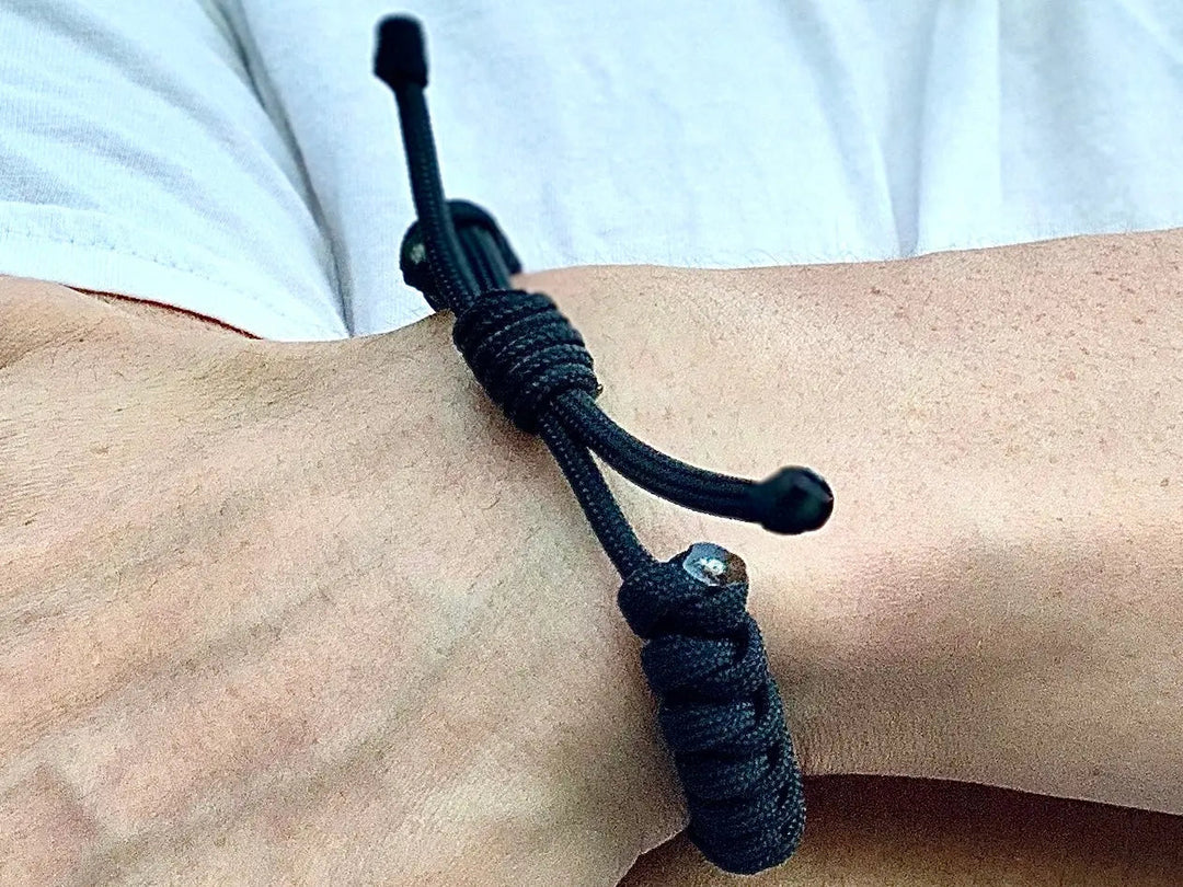 Engineered Jet Black Rope Bracelet