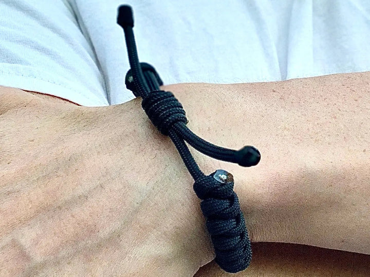 Engineered Jet Black Rope Bracelet