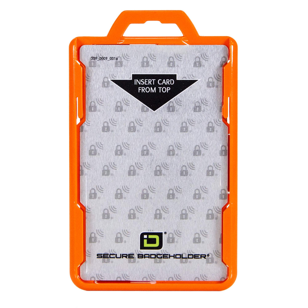 Secure Badge Holder BloxProx™ Lite PORTRAIT - Protects 125Khz HID Prox - 1 ID Card Holder