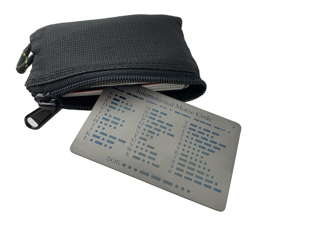 Sos Card Examples Titanium COMM Card - International Morse Code / SOS / Notes – ONE SHEAR®