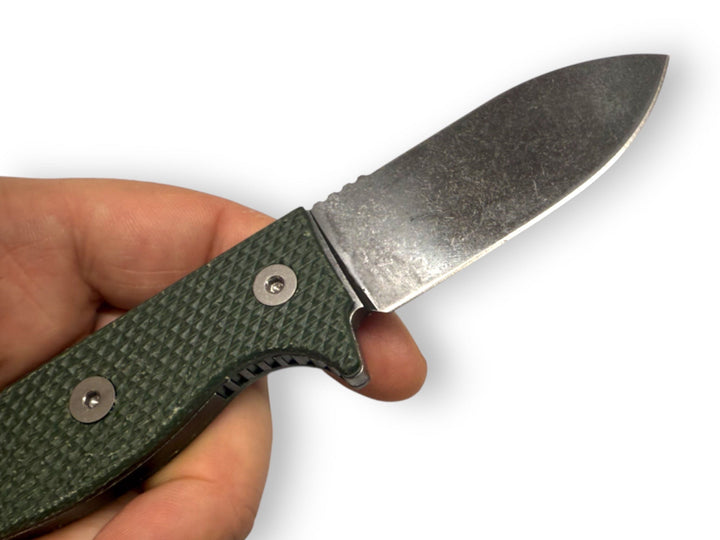 Compact R4A - Ready 4 Action Knife / D2 Fixed Blade ( MICARTA Scales ) 🔥 New 🔥