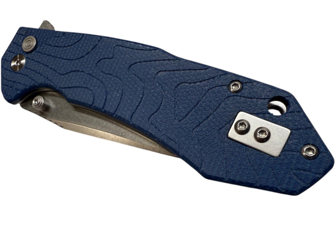 Mighty Blue G10 - Topo-Trekker D2 Pocket Knife