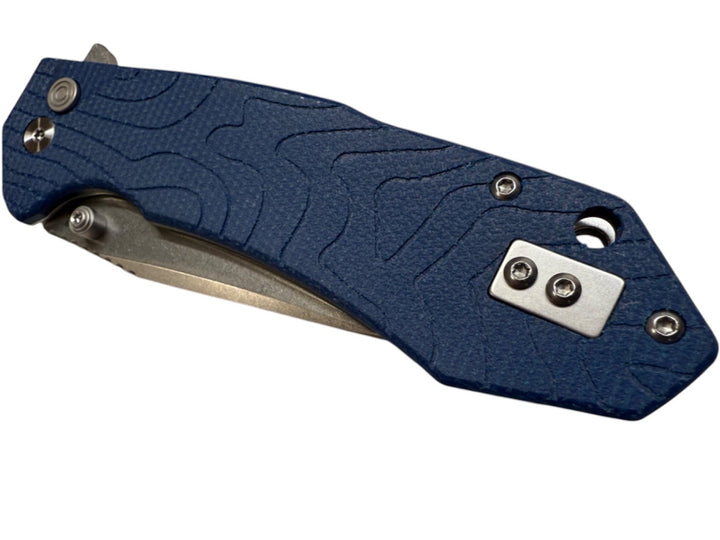 Mighty Blue G10 - Topo-Trekker D2 Pocket Knife